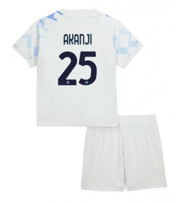 Inter Milan Manuel Akanji #25 Replika Babytøj Udebanesæt Børn 2025-26 Kortærmet (+ Korte bukser)